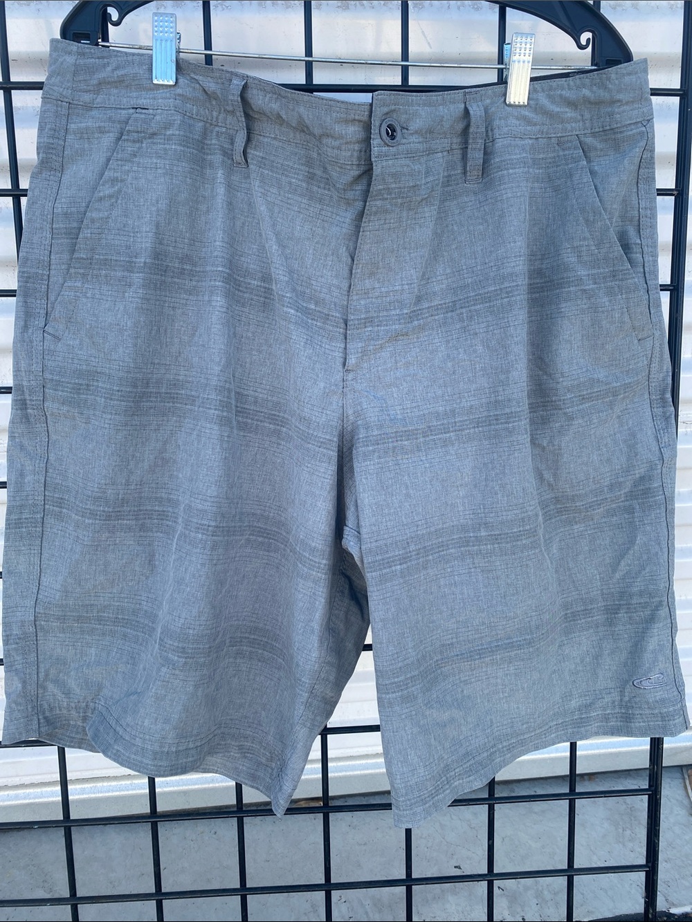 O'Neill Men's Gray Flat Front Casual Shorts